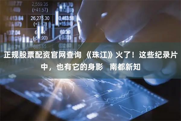 正规股票配资官网查询 《珠江》火了!这些纪录片中,也有它的身影 南都新知